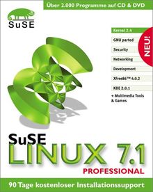 SuSE Linux 7.1 Professional. 7 CD- ROM. 1 DVD-ROM.