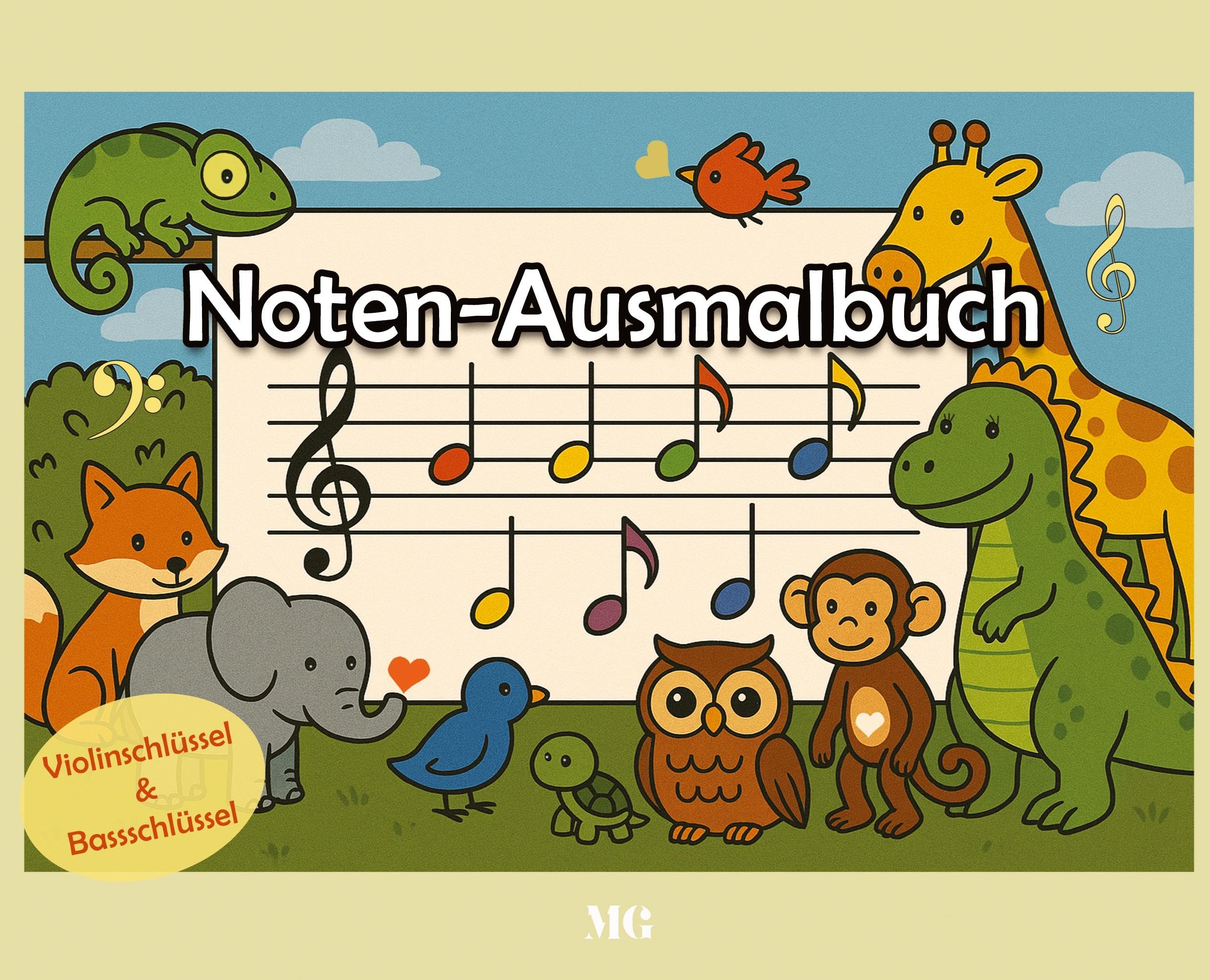 Noten-Ausmalbuch: für Kinder ab 5 Jahren – Noten lernen mit Spaß!