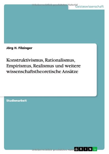 Konstruktivismus, Rationalismus, Empirismus, Realismus und weitere wissenschaftstheoretische Ansätze