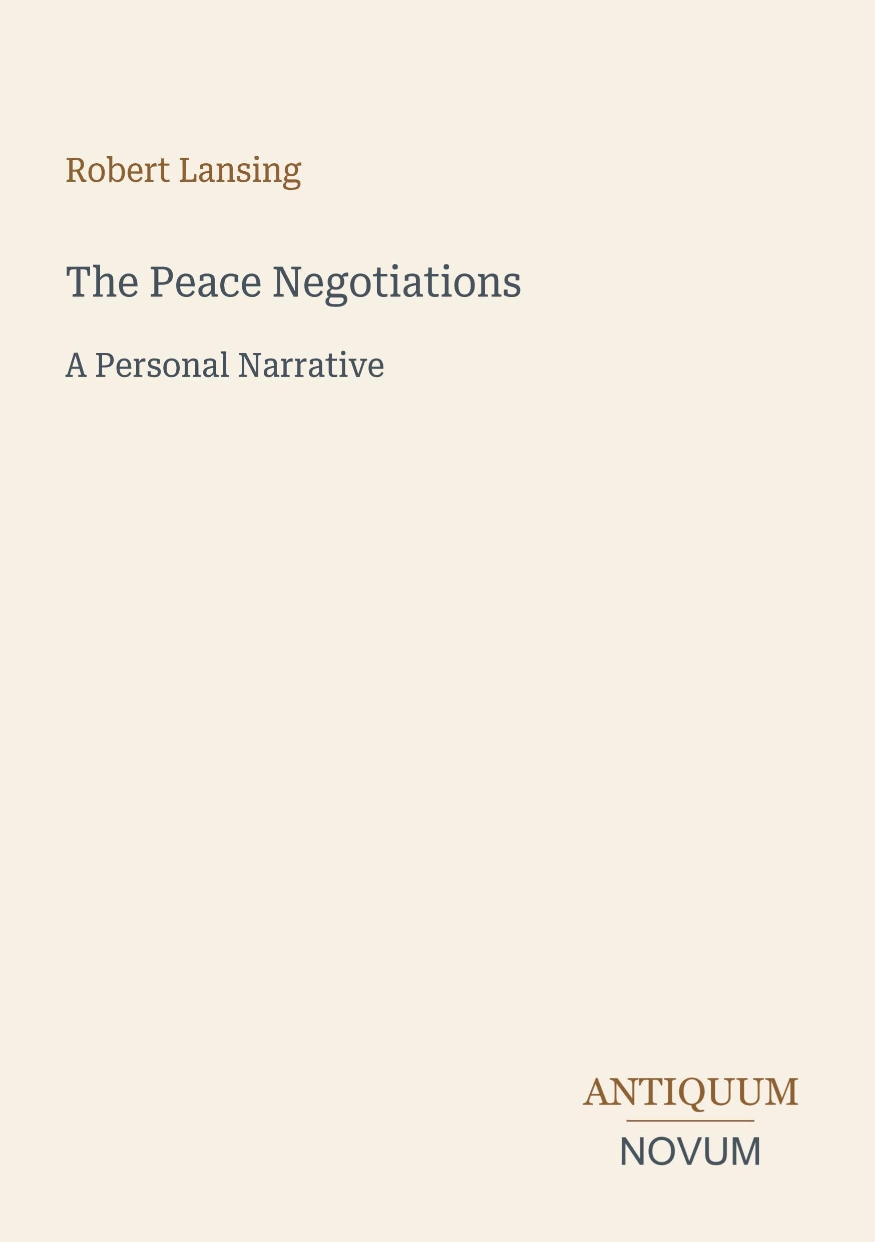 The Peace Negotiations