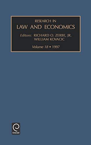 Res Law Econ V18 (RESEARCH IN LAW AND ECONOMICS, Band 18)