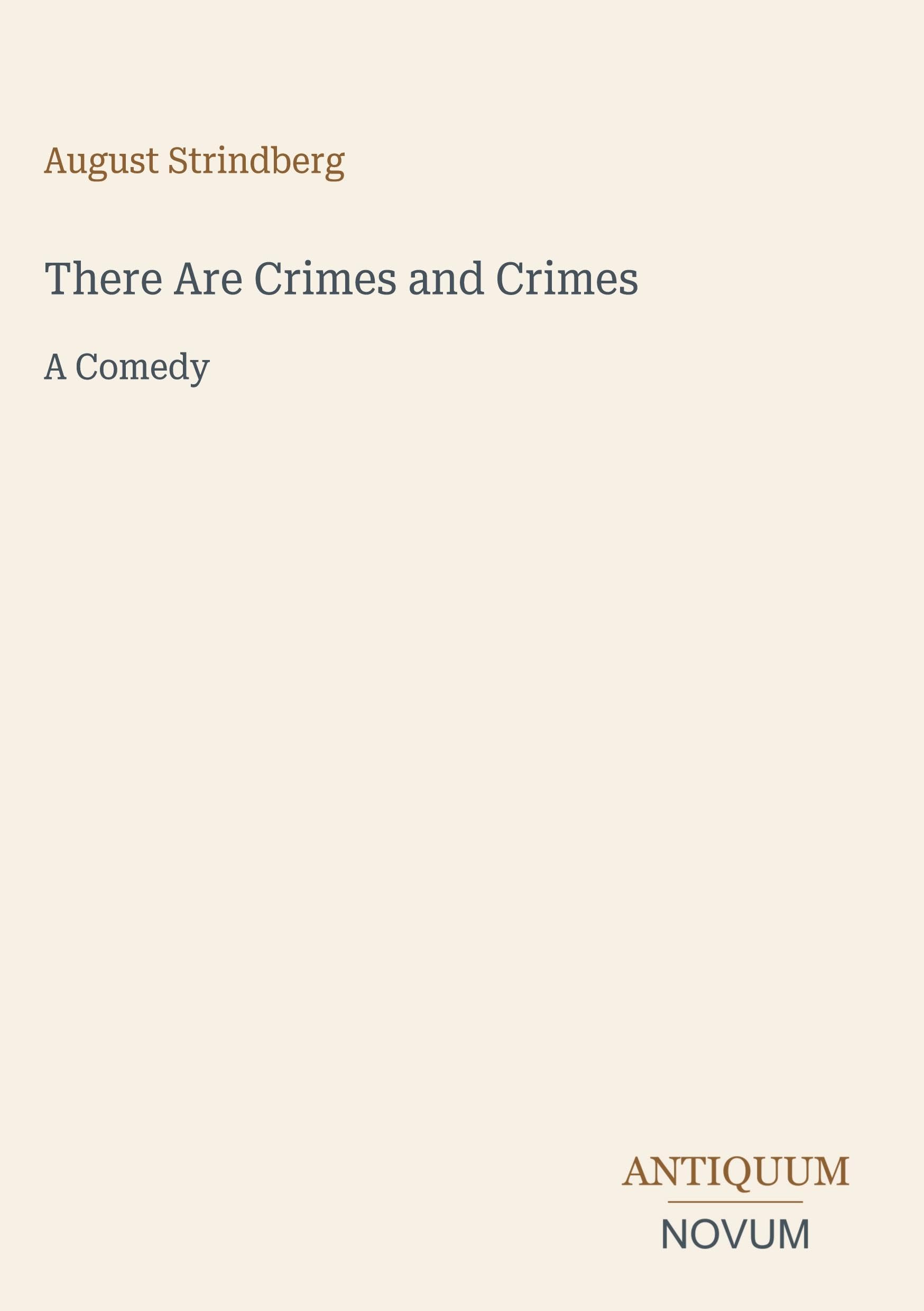 There Are Crimes and Crimes
