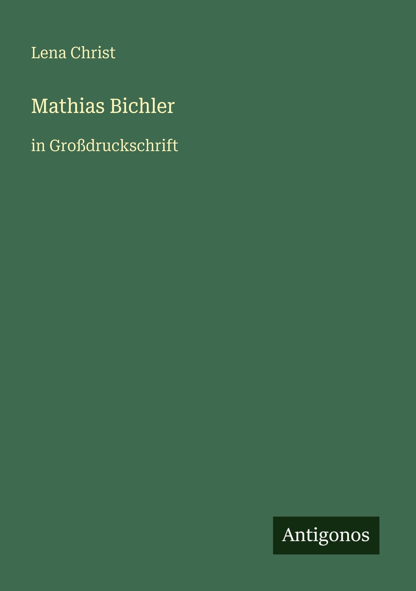 Mathias Bichler: in Großdruckschrift
