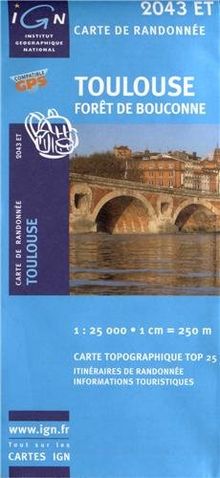 Toulouse - Foret 1 : 25 000 (Ign Map)