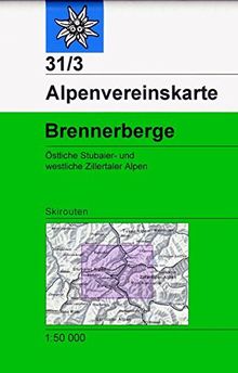 Brennerberge: Skitouren, 1:50.000 (Alpenvereinskarten)