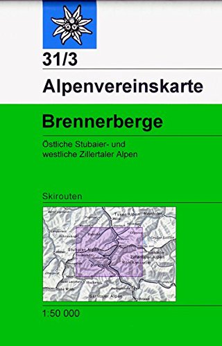 Alpenvereinskarten   31 3 Ski   Brennerberge Karte (im Sinne von Landkarte)