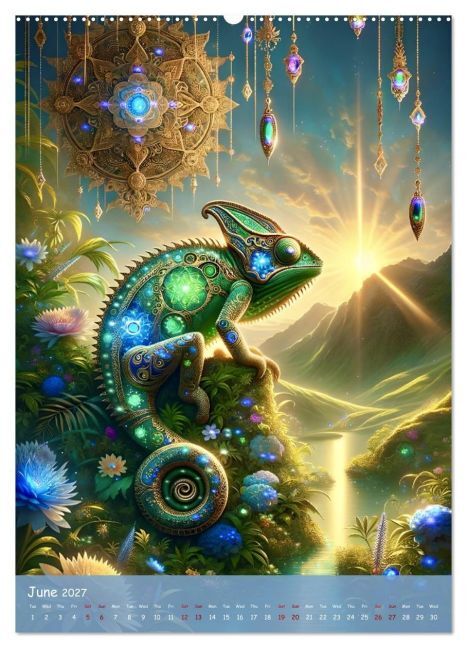 The Art of Power Animals (High Quality Premium Wall Calendar 2027 DIN A2 portrait),CALVENDO 12 Month Wall Calendar