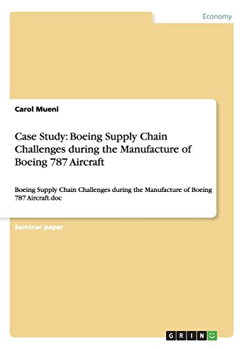 Case Study: Boeing Supply Chain Challenges during the Manufacture of Boeing 787 Aircraft: Boeing Supply Chain Challenges during the Manufacture of Boeing 787 Aircraft.doc