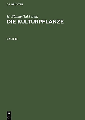 Die Kulturpflanze, Band 18, Die Kulturpflanze Band 18
