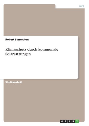 Klimaschutz durch kommunale Solarsatzungen