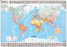 Michelin Karte Le Monde, Planokarte, Carte plastifiee, Edition Francaise; Die Welt, plastifiziert, französische Ausgabe (Michelin Wall Maps)