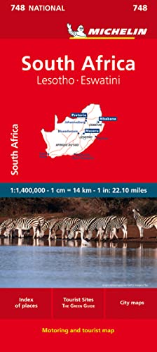 Michelin Südafrika: Straßen- und Tourismuskarte 1: 1.500.000 (MICHELIN Nationalkarten)