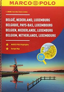 MARCO POLO Reiseatlas Benelux, Belgien, Niederlande, Luxemburg 1:200 000 (MARCO POLO Reiseatlanten)