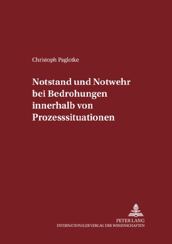 Notstand und Notwehr bei Bedrohungen innerhalb von Prozesssituationen (Schriften zum Strafrecht und Strafprozessrecht)