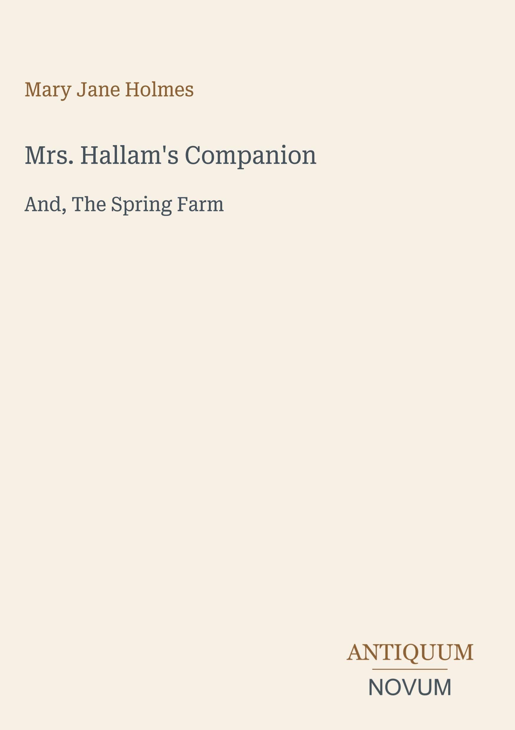 Mrs. Hallam's Companion
