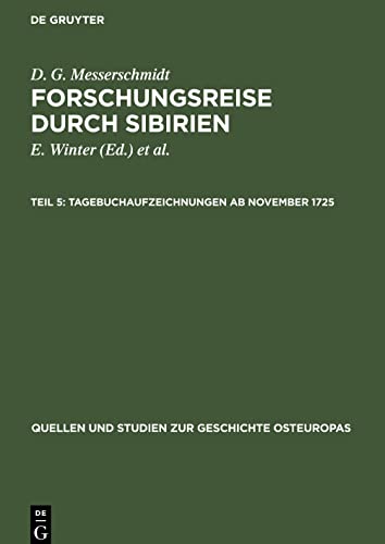 Forschungsreise durch Sibirien, Teil 5, Tagebuchaufzeichnungen ab November 1725: Gesamtregister