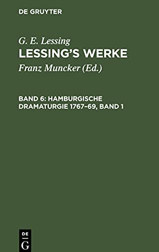 Hamburgische Dramaturgie 1767–69, Band 1