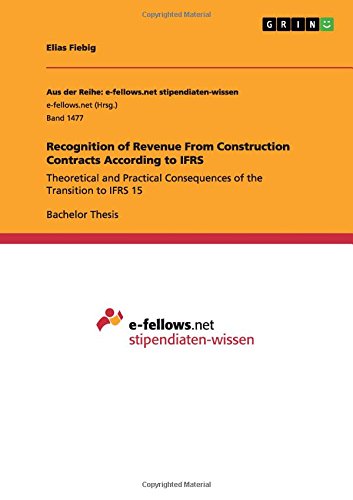 Recognition of Revenue From Construction Contracts According to IFRS: Theoretical and Practical Consequences of the Transition to IFRS 15