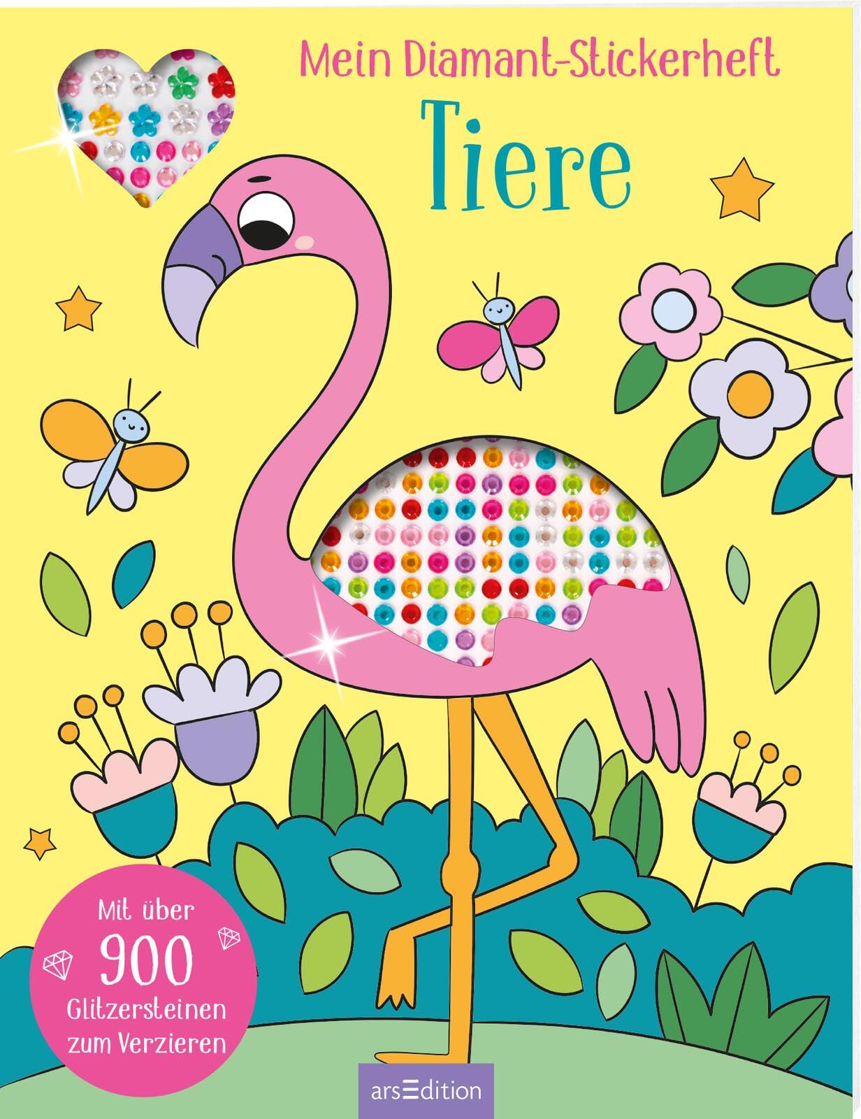 Mein Diamant-Stickerheft – Tiere: Mit über 900 Glitzersteinen zum Verzieren | Diamond Painting als Stickerbuch