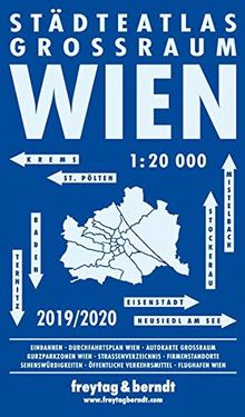 Wien Großraum Städteatlas, Stadtplan 1:20.000. freytag & berndt Stadtpläne