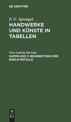 Bearbeitung der edeln Metalle (P. N. Sprengel: Handwerke und Künste in Tabellen)