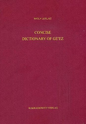 Concise Dictionary of Ge'ez