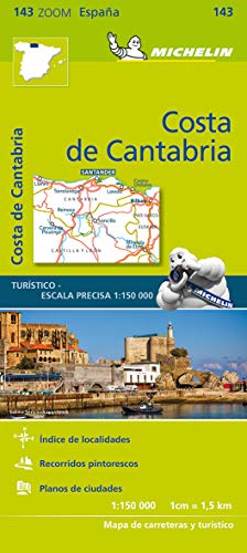 Michelin Costa de Cantabria: Straßen- und Tourismuskarte 1:150.000 (MICHELIN Zoomkarten, Band 143)