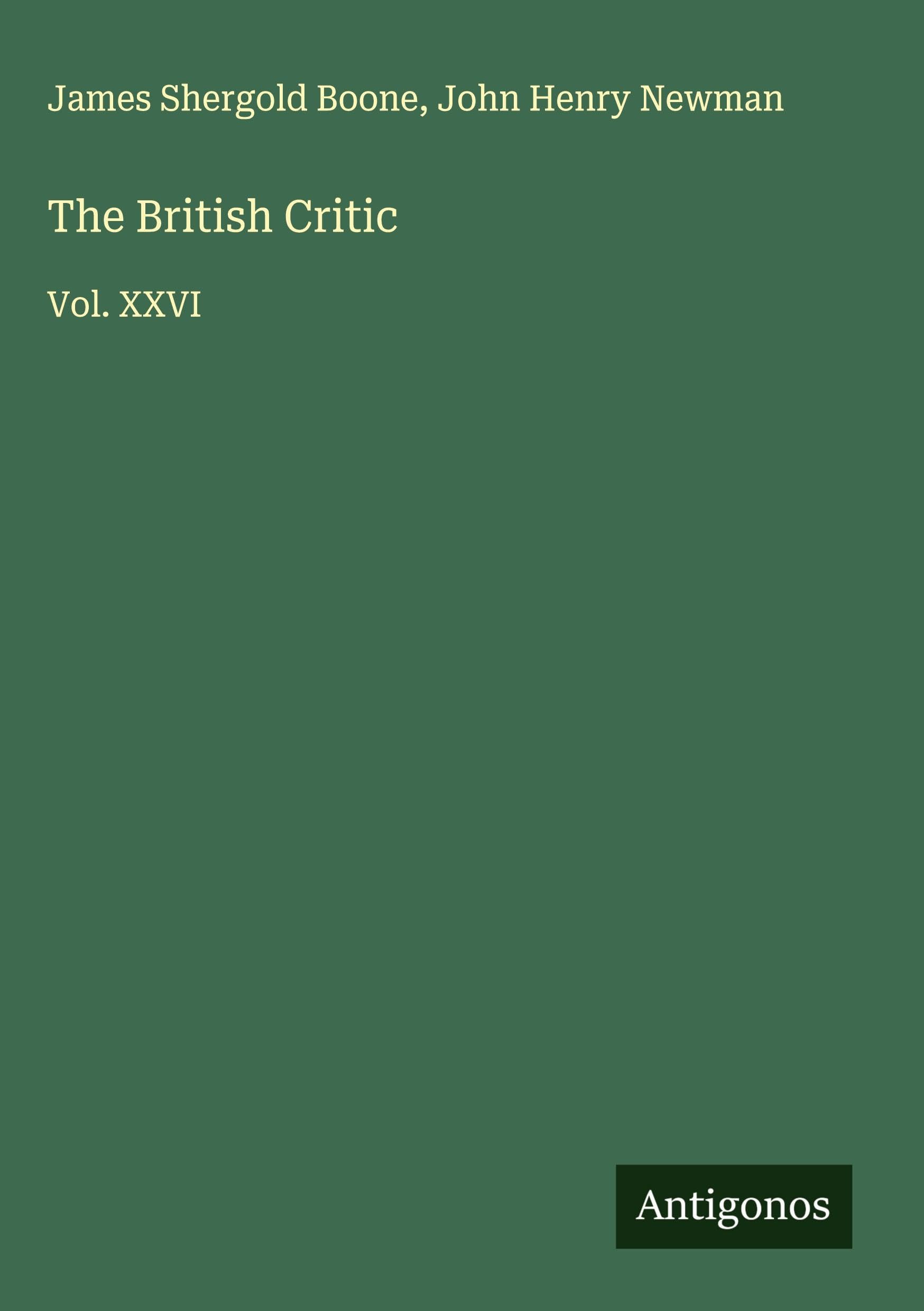 The British Critic: Vol. XXVI