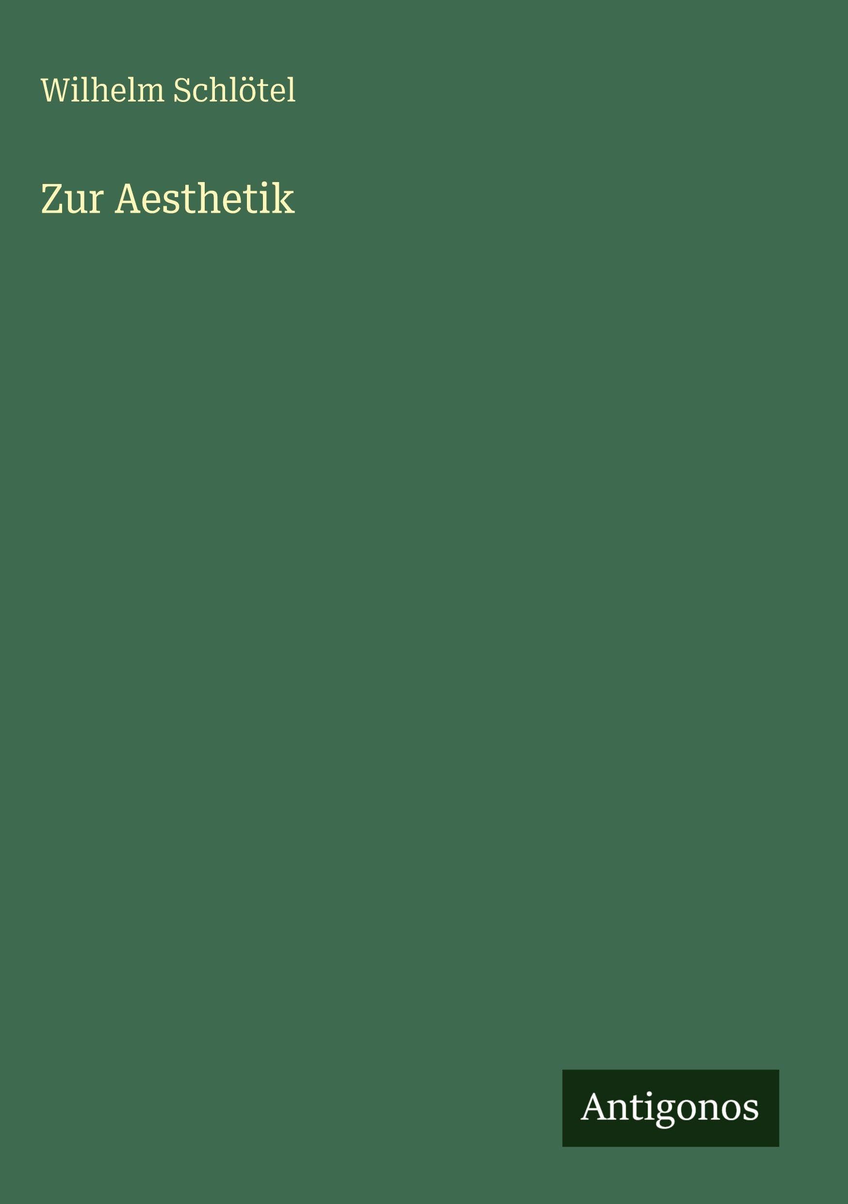 Zur Aesthetik