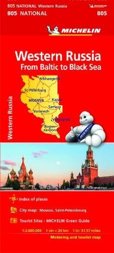 KN.Westl.Russland 805 153330: Straßen-und Tourismuskarte 1:2.000.000 (MICHELIN Nationalkarten)