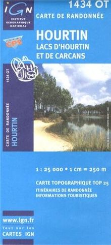Hourtin 1 : 25 000: Lacs d'Hourtin et de Carcans (Ign Map)