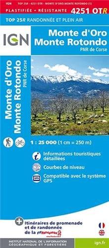 Monte D'Oro / Monterotondo / PNR de Corse 1 : 25 000 (Ign Map)