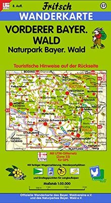 Fritsch Karten, Nr.57, Vorderer Bayerischer Wald (Fritsch Wanderkarten 1:50000)