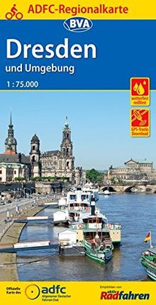 ADFC-Regionalkarte Dresden und Umgebung mit Tagestouren-Vorschlägen, 1:75.000, reiß- und wetterfest, GPS-Tracks Download (ADFC-Regionalkarte 1:75000)