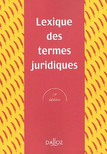 Lexique des termes juridiques