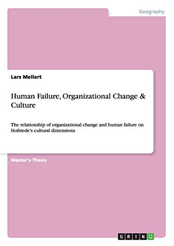 Human Failure, Organizational Change & Culture: The relationship of organizational change and human failure on Hofstede's cultural dimensions