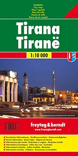 Freytag Berndt Stadtpläne, Tirana - Maßstab 1:10.000