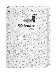 Stamp Art Kalenderbuch A5 2022 - stylischer Terminkalender - Taschenkalender - Wochenplaner - Organzier mit 152 Seiten, Lesebändchen - 15,2 x 21,5 cm
