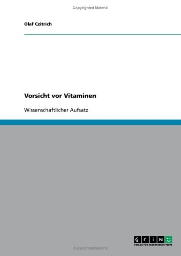 Vorsicht vor Vitaminen