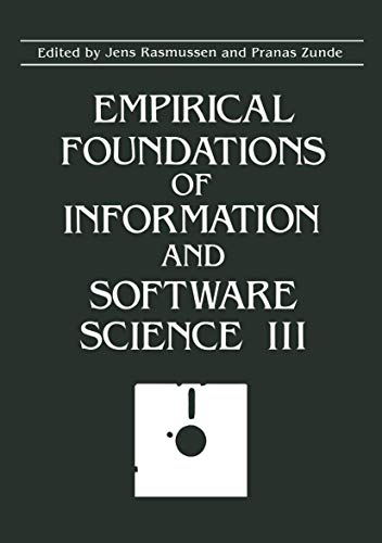 Empirical Foundations of Information and Software Science Iii