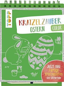 Kratzelzauber Color Ostern: Jetzt neu: Farbige Kratzelseiten und Glitzerfolie