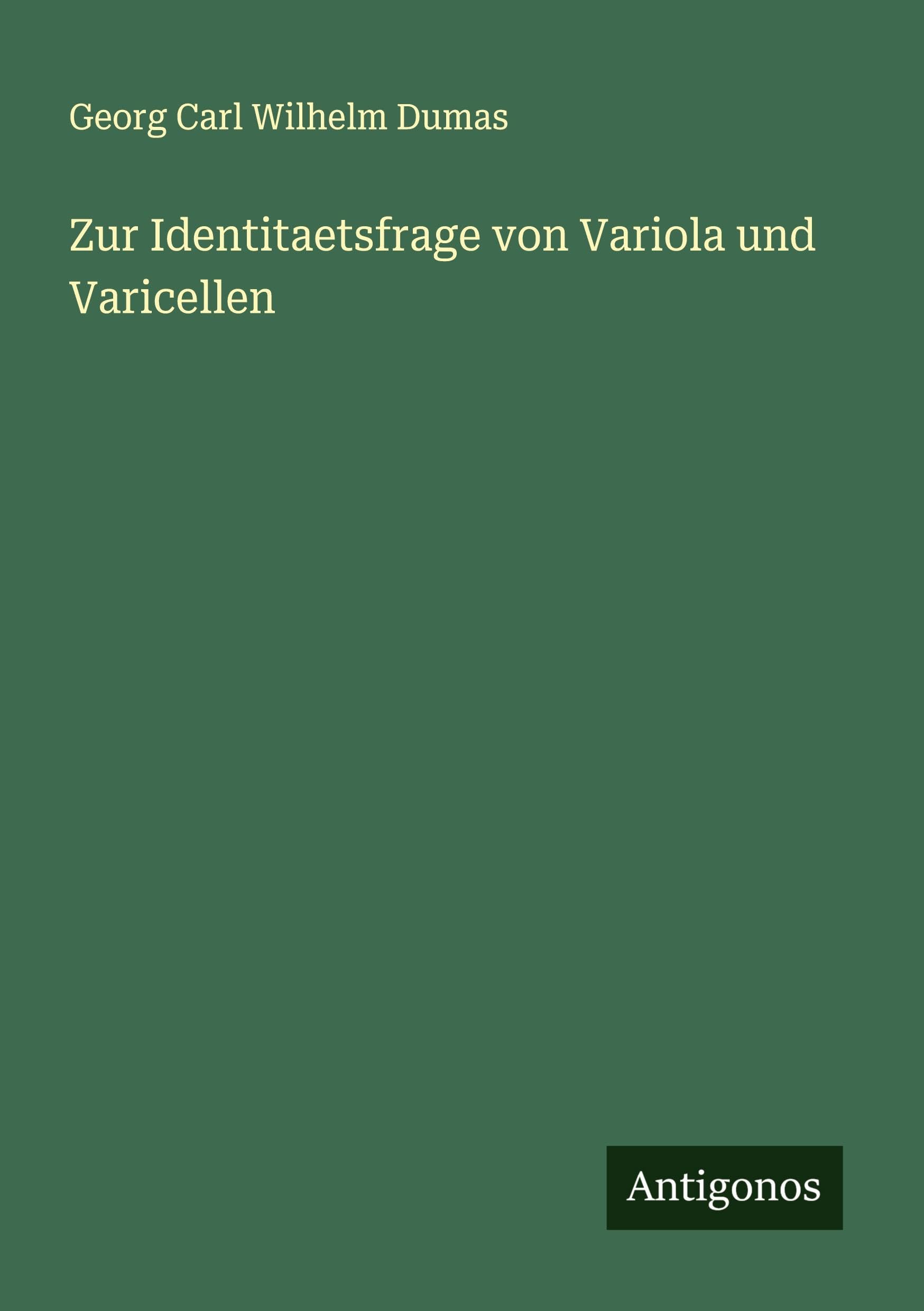 Zur Identitaetsfrage von Variola und Varicellen