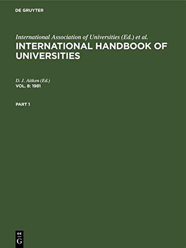 1981 (International Handbook of Universities)