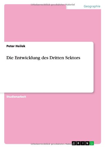 Die Entwicklung des Dritten Sektors