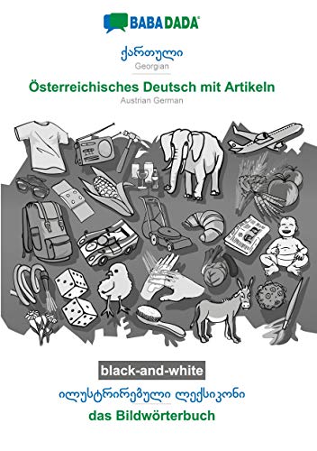 BABADADA black-and-white, Georgian (in georgian script) - Österreichisches Deutsch mit Artikeln, visual dictionary (in georgian script) - das ... script) - Austrian German, visual dictionary
