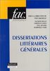 Dissertations littéraires générales (Fac Vant.)