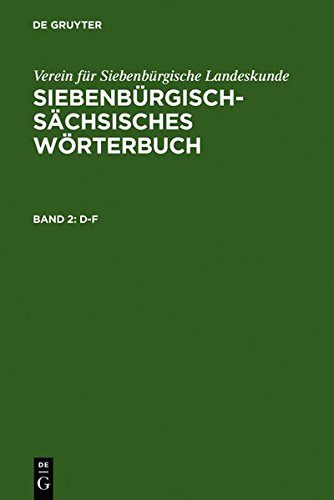 Siebenbürgisch-Sächsisches Wörterbuch: D-F