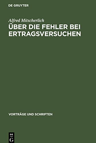 Über die Fehler bei Ertragsversuchen