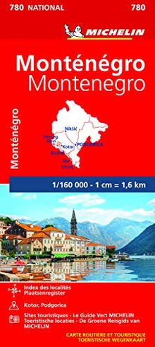 MONTENEGRO 11780 CARTE ' NATIONAL ' MICHELIN KAART