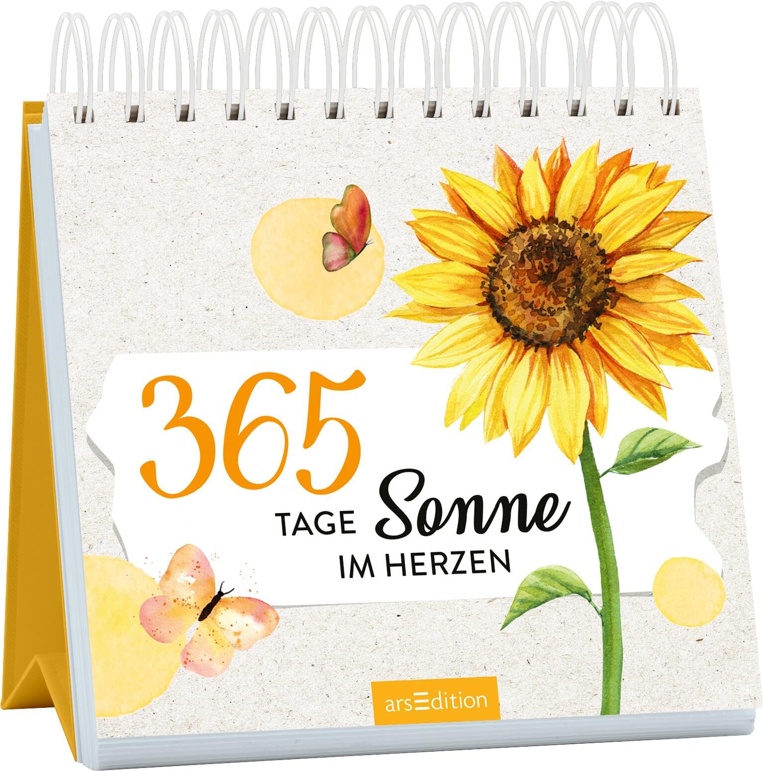 365 Tage Sonne im Herzen: Glücksmomente und Lebensfreude im dekorativen Spiralaufsteller